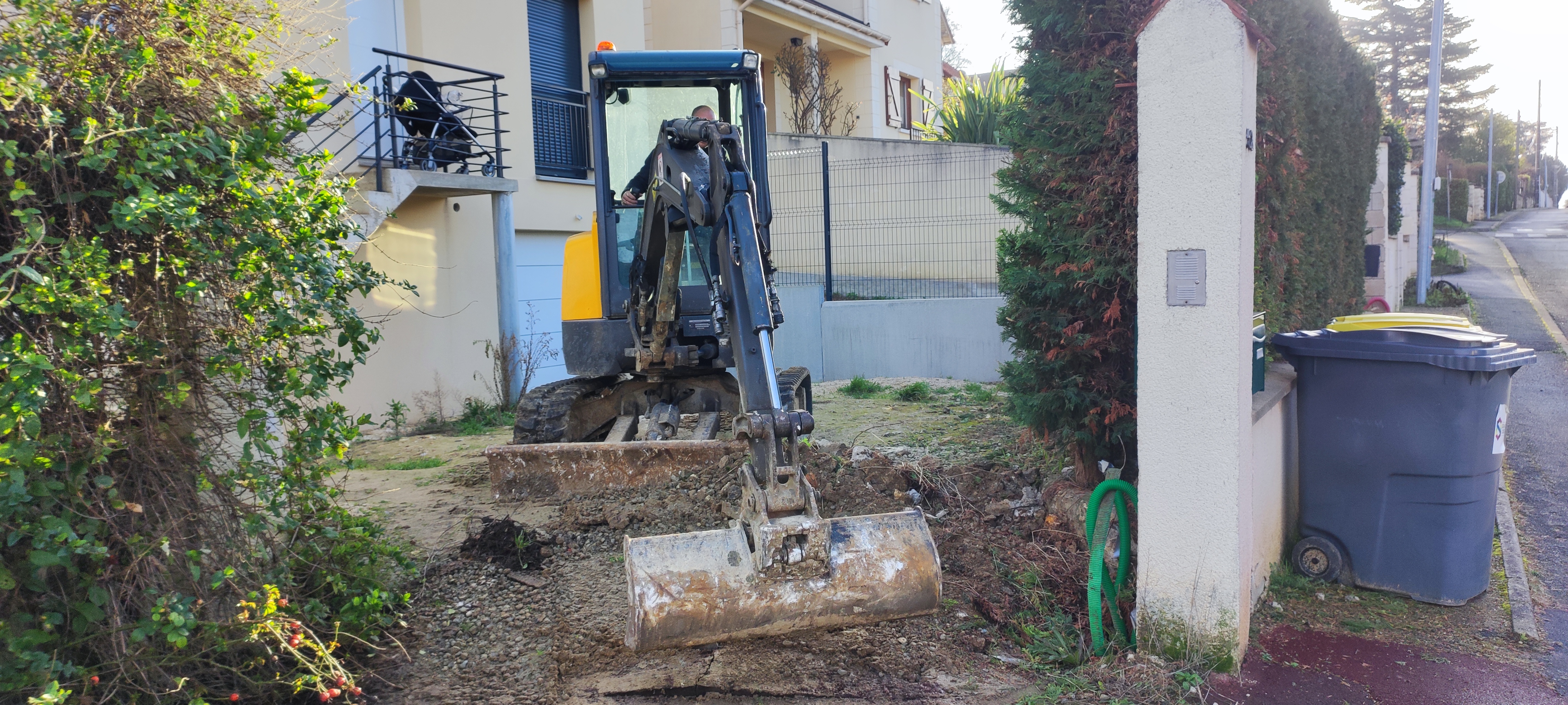 Mise à niveau de terrain avant construction de maison